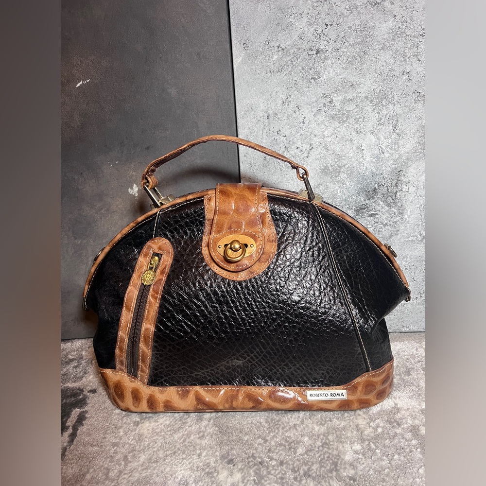 NWT Vintage Genuine Leather Roberto Roma Bag Unique And Rare Purse